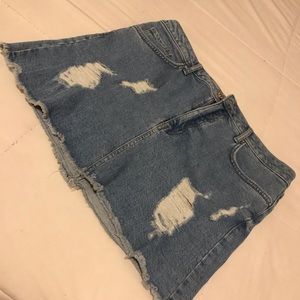 forever 21 jean skirt